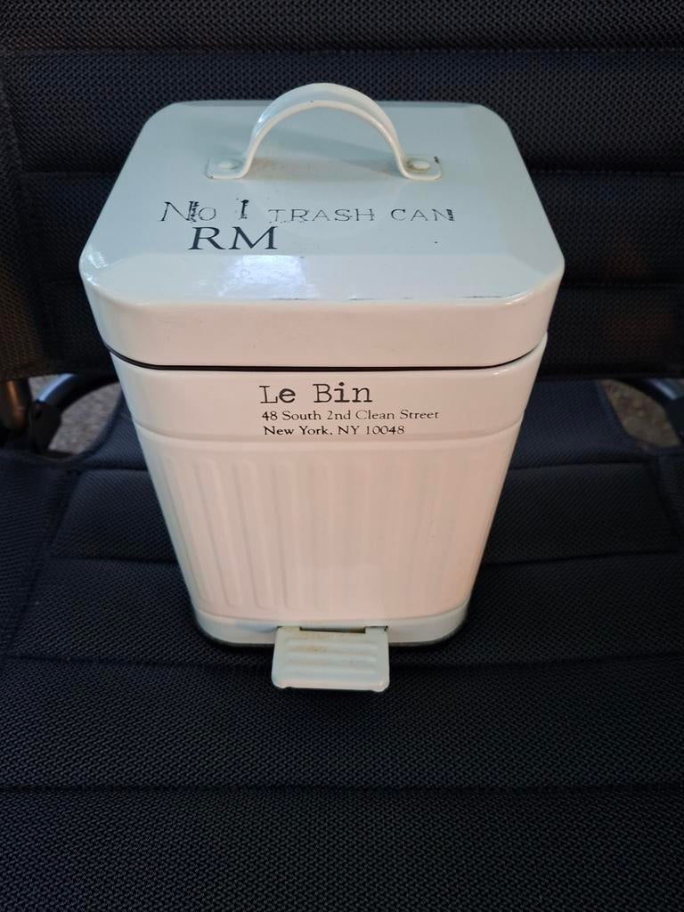 Riviera Maison prullenbakje - Le Bin - Prima staat, Met pedaal, Ophalen of Verzenden, Zo goed als nieuw, Minder dan 10 liter