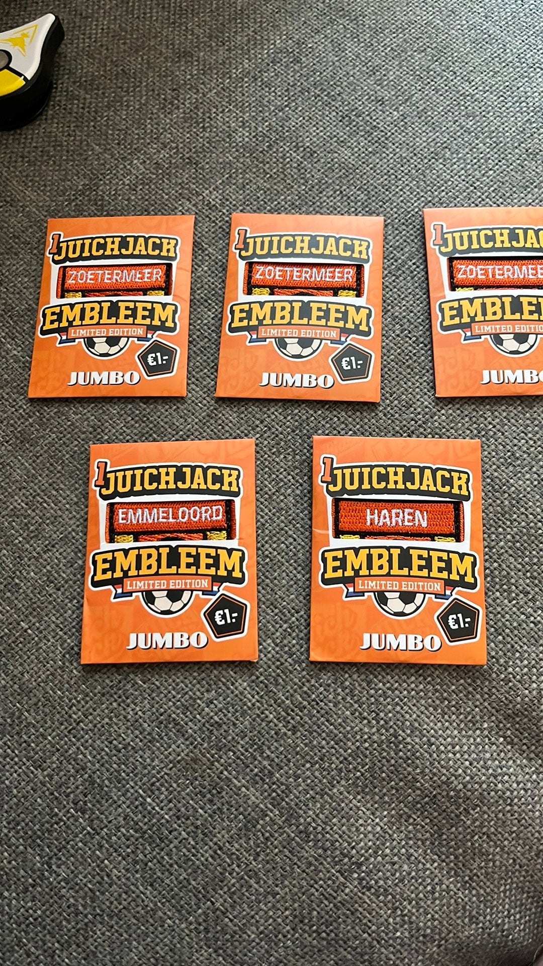 Jumbo Juich Jack Emblemen - Limited Edition, Ophalen of Verzenden, Nieuw, Overige sporten, Poster, Plaatje of Sticker