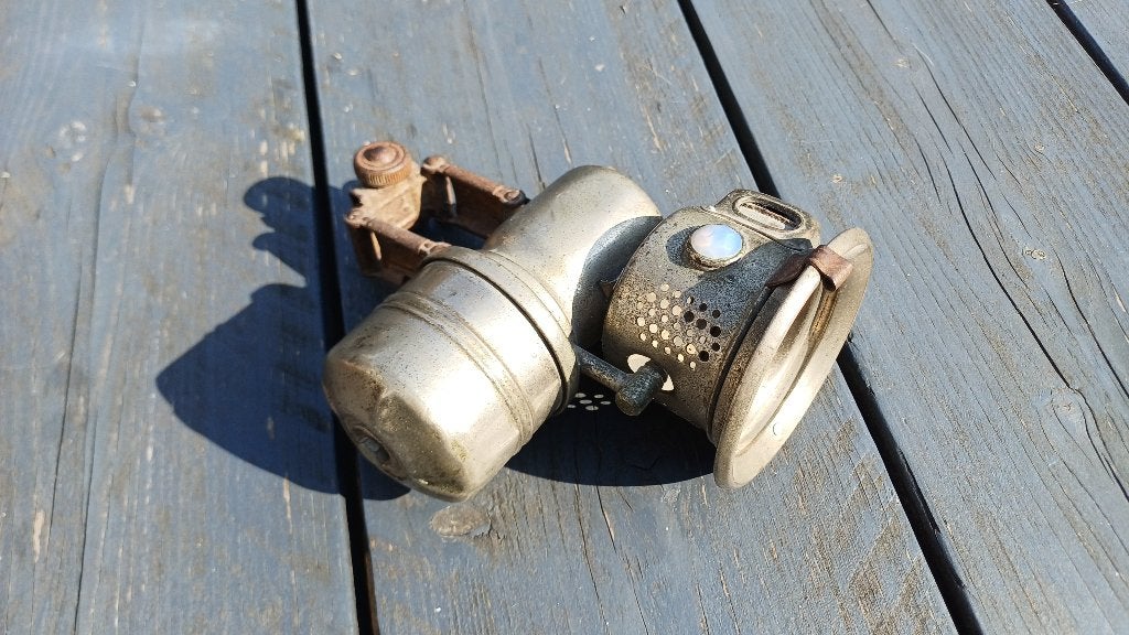 Antieke fietslamp van Powell & Hanmer uit Birmingham, Ophalen of Verzenden