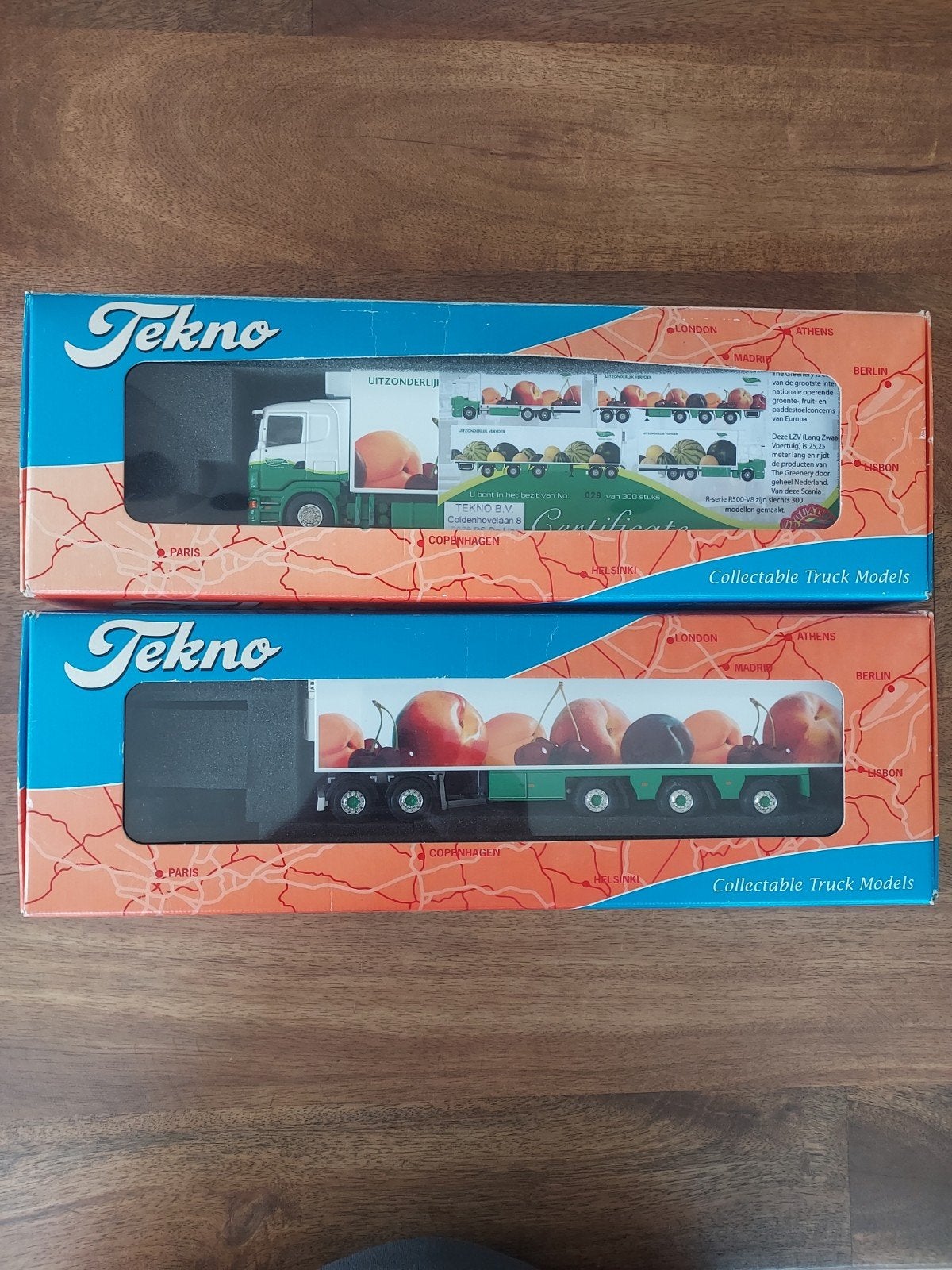 Tekno Scania R500 LZV The Greenery 2007 schaal 1:50, Ophalen of Verzenden, Zo goed als nieuw, Bus of Vrachtwagen, Tekno