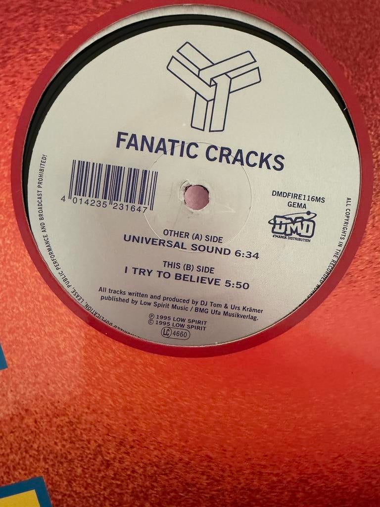 Hardtrance Vinyl Happy Hardcore Fanatic Cracks Fire Records, Ophalen of Verzenden, Zo goed als nieuw, 12 inch