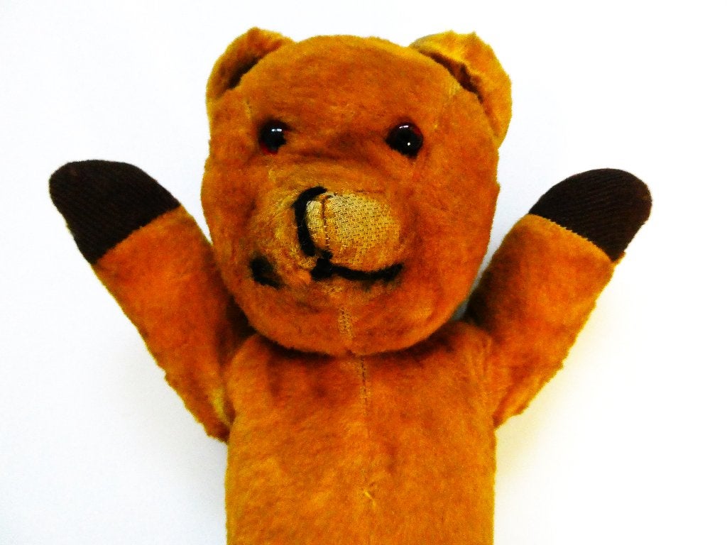 Oude knuffel beer gevuld met stro, Ophalen of Verzenden