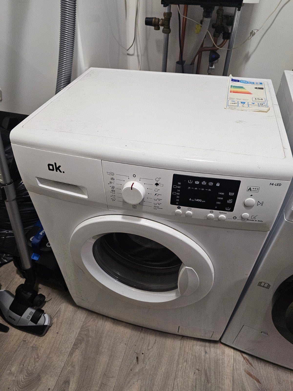 OK. Wasmachine - Gebruikt, werkt nog goed, Witgoed en Apparatuur, Ophalen, 1200 tot 1600 toeren, Gebruikt, 4 tot 6 kg
