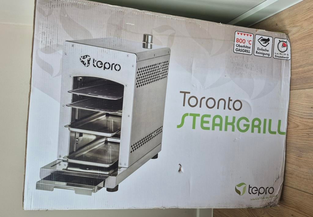TEPRO Toronto RVS Steakgrill (Bovenhitte Gasgrill), Ophalen, Nieuw