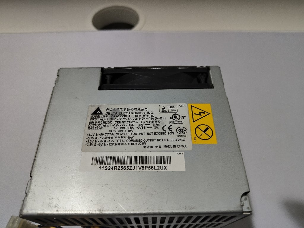 IBM ThinkCentre S50 S51 Voeding Delta DPS-225GB A 225W, Computers en Software, Interne voedingen, Ophalen, Gebruikt
