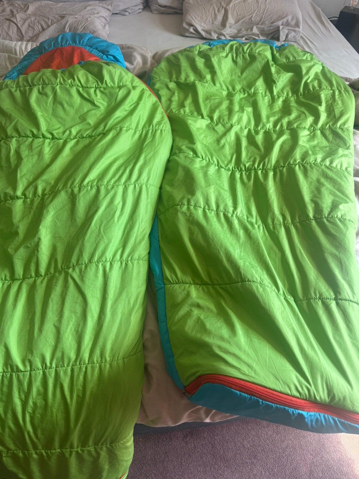 Vaude kinderslaapzak 2 stuks, Caravans en Kamperen, Slaapzakken, Verzenden, Gebruikt