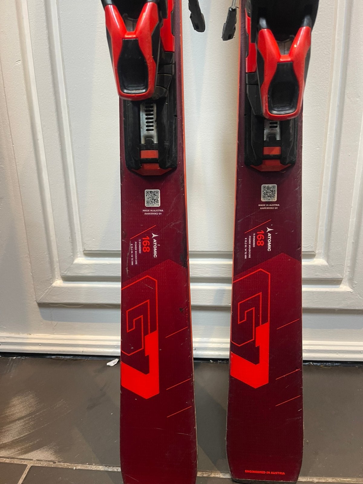 168cm ATOMIC REDSTER G7 gevorderd carve skis van atomic, 160 tot 180 cm, Gebruikt, Ophalen of Verzenden, Carve