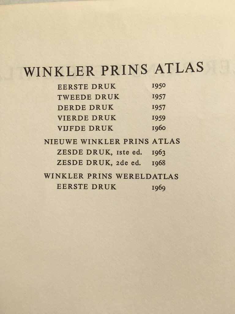 Winkler Prins Wereldatlas uit 1969, Gelezen, Overige atlassen, Ophalen of Verzenden, 1800 tot 2000