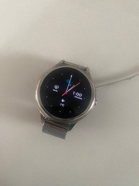 Zilverkleurig Fossil FTW6071 Gen. 5E Sport Smartwatch 42 mm, Ophalen of Verzenden, Gebruikt, Zwart, IOS