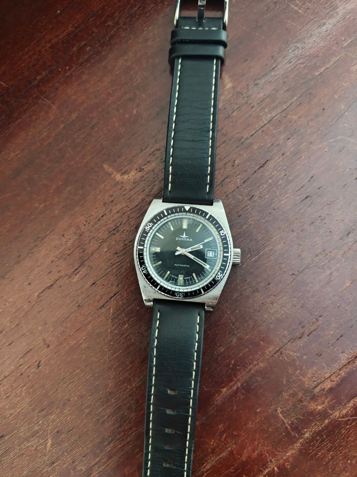 Dugena Duikers horloge, Sieraden, Tassen en Uiterlijk, Overige merken, Staal, Met bandje, Polshorloge
