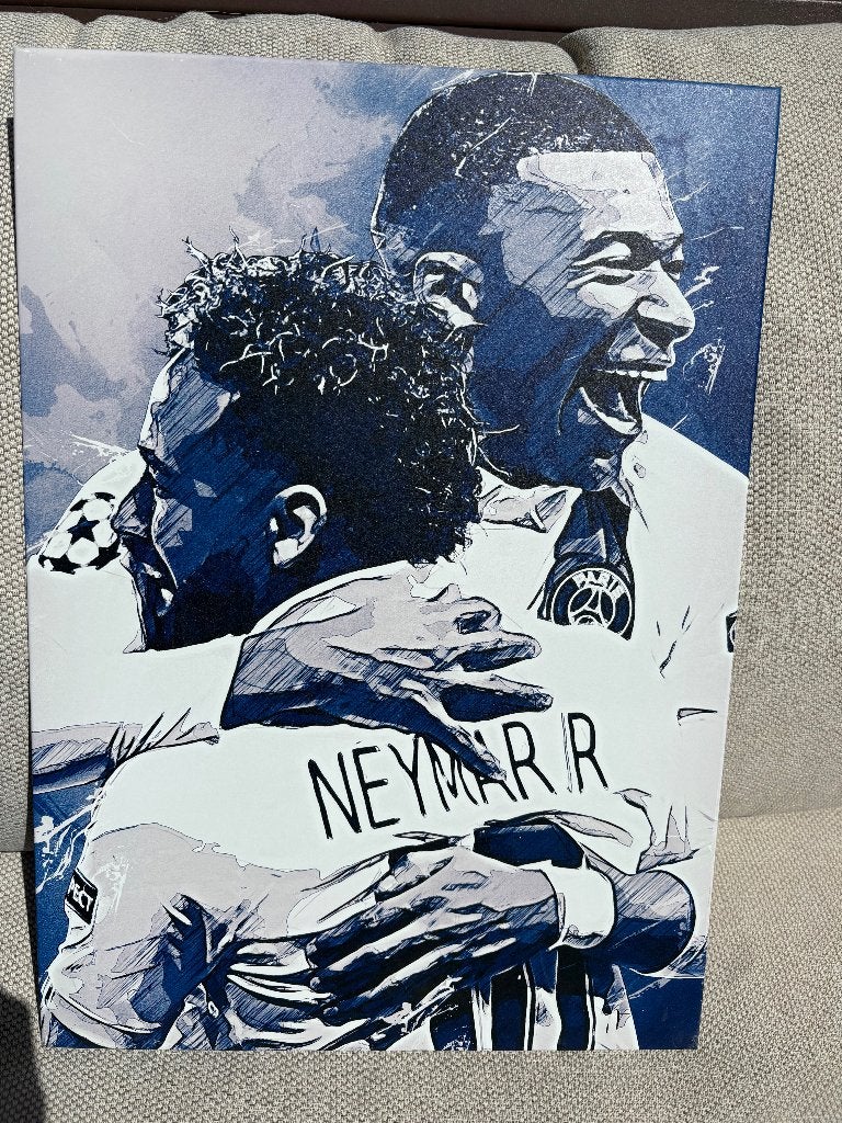 MBappé Neymar plaat, Ophalen of Verzenden, Zo goed als nieuw, Buitenlandse clubs, Poster, Plaatje of Sticker