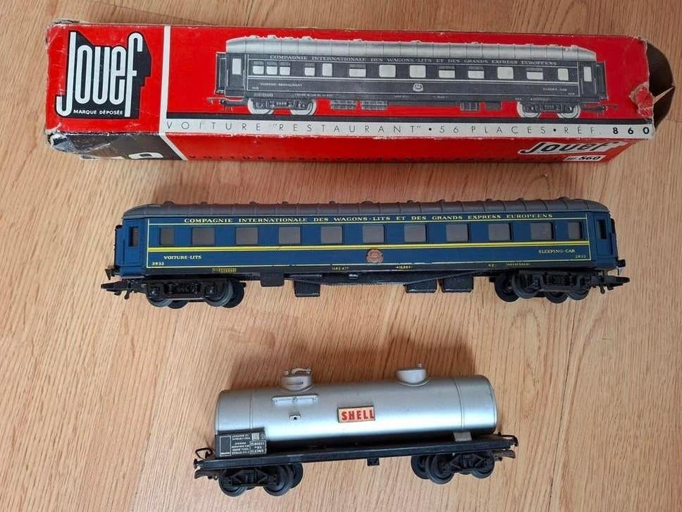 Jouef 860 restaurant wagen rijtuig Shell tank-wagon H0 trein, Gebruikt, Gelijkstroom, Jouef, Wagon