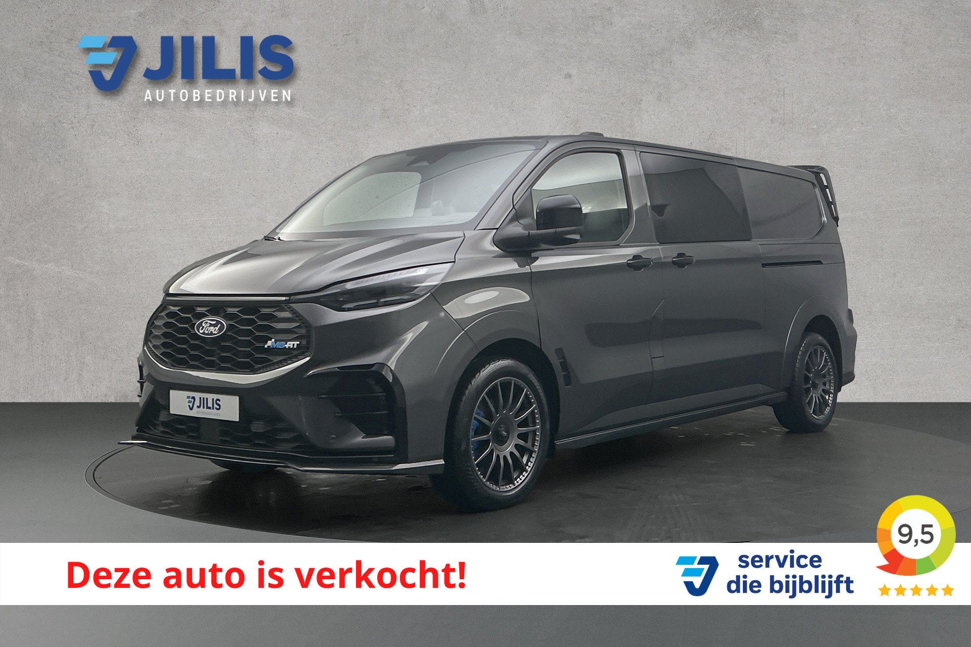 Ford E-Transit Cust. 320 L2H1 MS-RT | Dubbel cabine | Rondom, Auto's, Automaat, Gebruikt, Geheel digitaal combi-instrument, Leder en Stof