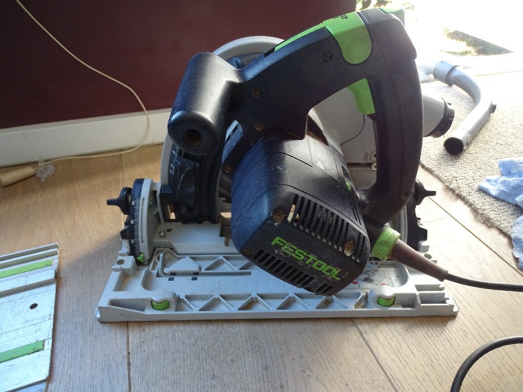 Festool TS 75 EBQ-Plus FS Invalzaag, FS1400, Staalzaagblad, Doe-het-zelf en Verbouw, Ophalen, Gebruikt, Invalzaag, 70 mm of meer