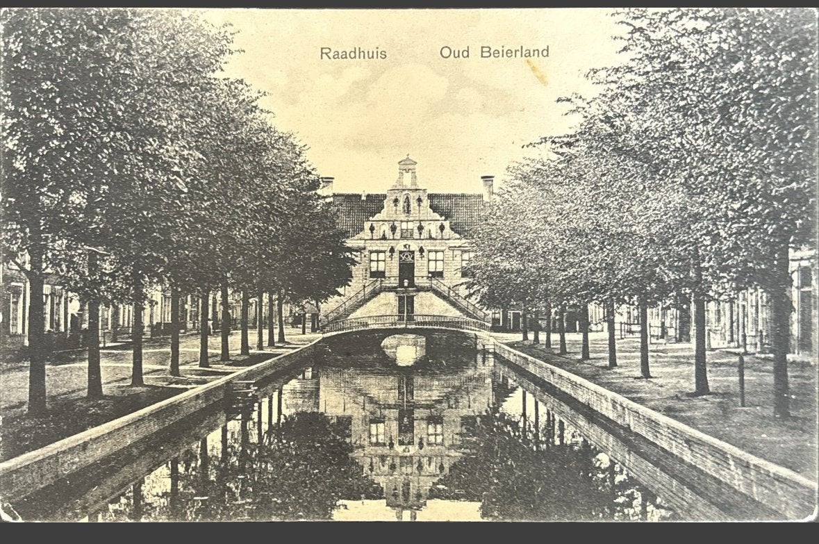 Oud Beierland, Raadhuis, Verzenden, 1920 tot 1940, Gelopen, Zuid-Holland