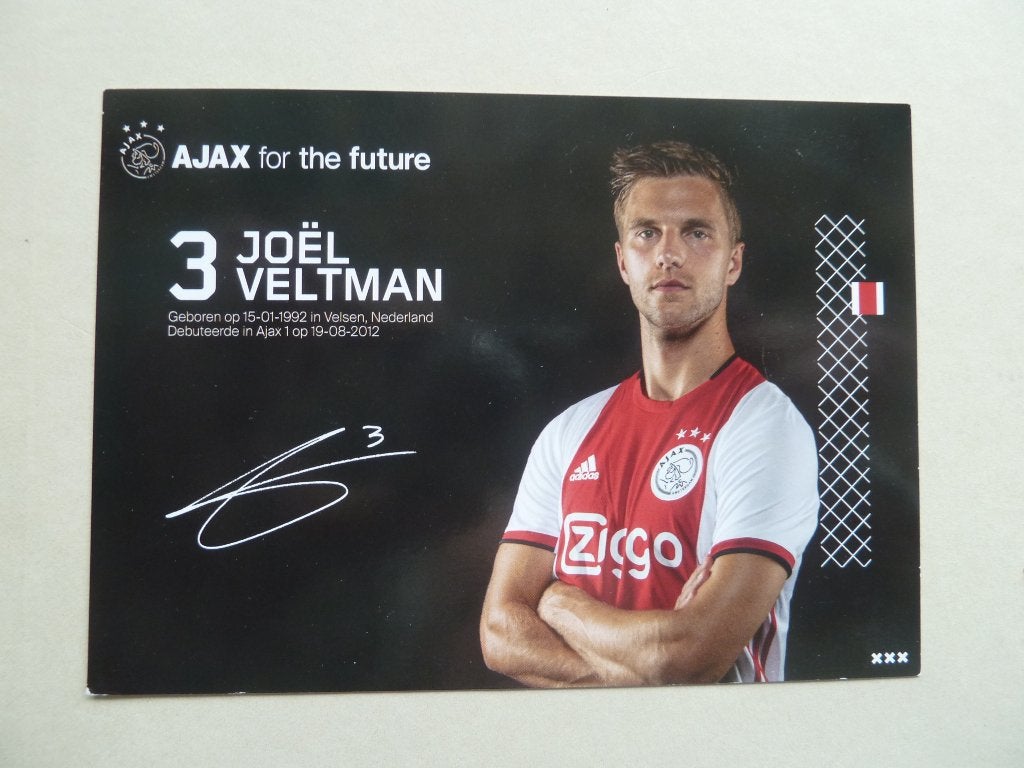 Spelerskaart. Joel.Veltman   Ajax.   2019/2020, Ophalen of Verzenden, Zo goed als nieuw, Ajax, Spelerskaart