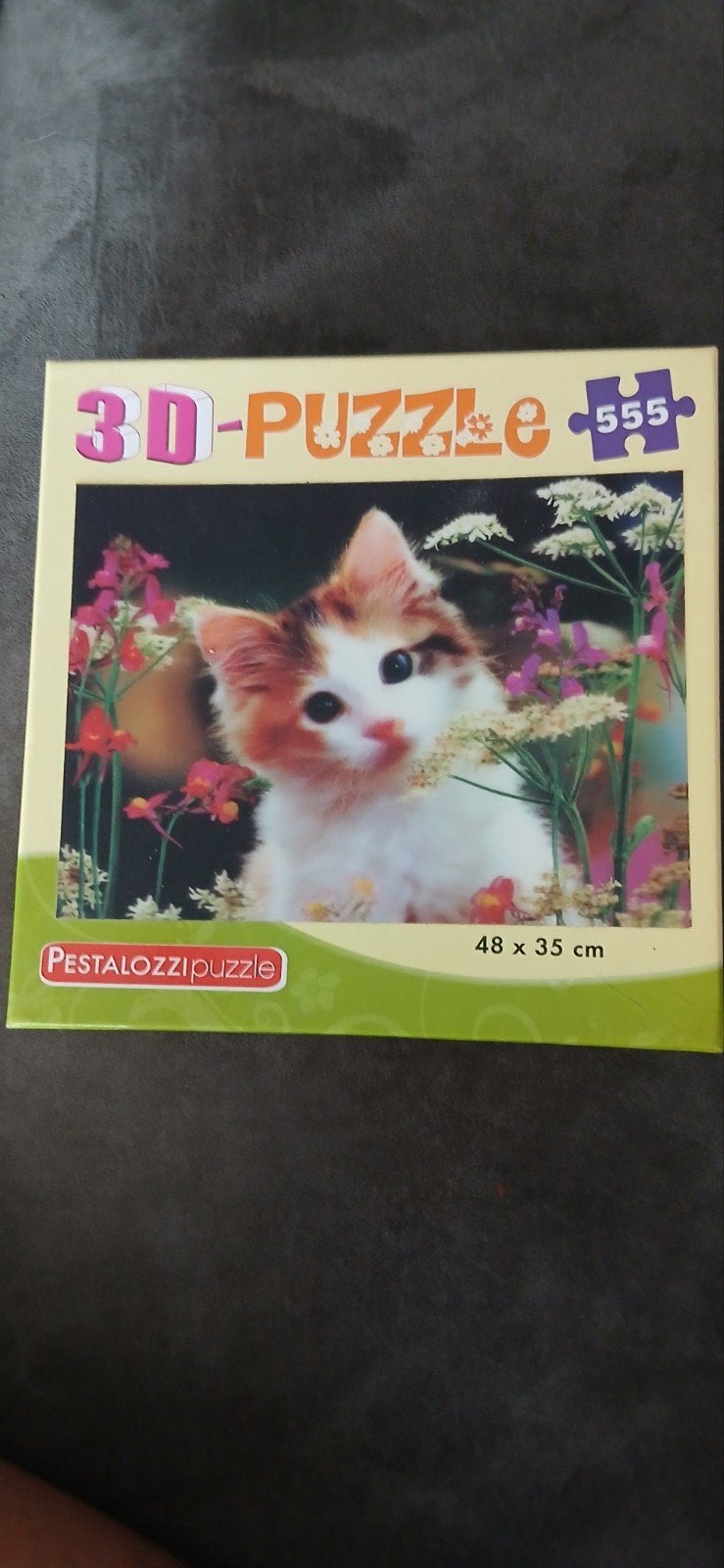 3D-Puzzel Pestalozzi met schattige kitten, 555 stukjes, Ophalen, 500 t/m 1500 stukjes, Gebruikt, Rubik's of 3D-puzzel