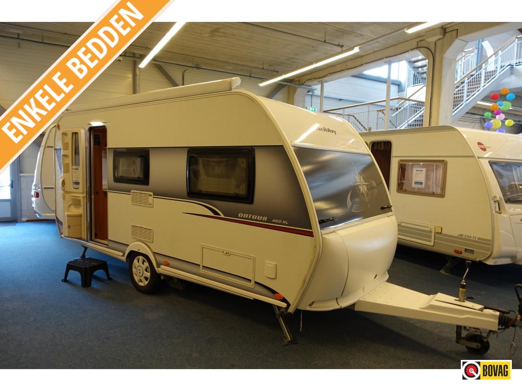 Hobby On Tour 460 HL; cassetteluifel, Caravans en Kamperen, Caravans, Standaardzit, Hobby, Bedrijf, Schokbreker