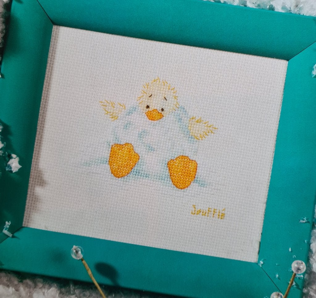 Soufflé eendje in sneeuwbal borduurpatroon, Ophalen, Nieuw, Handborduren, Patroon