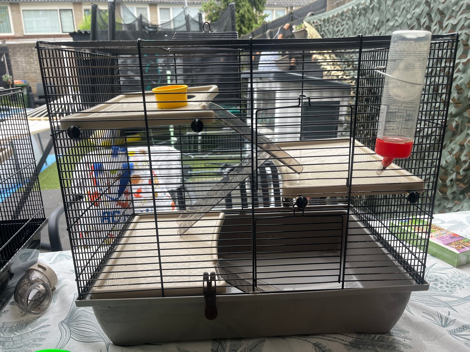 Hamster kooi + toebehoren, Dieren en Toebehoren, Knaagdieren en Konijnen | Hokken en Kooien, Kooi, Minder dan 75 cm, Zo goed als nieuw