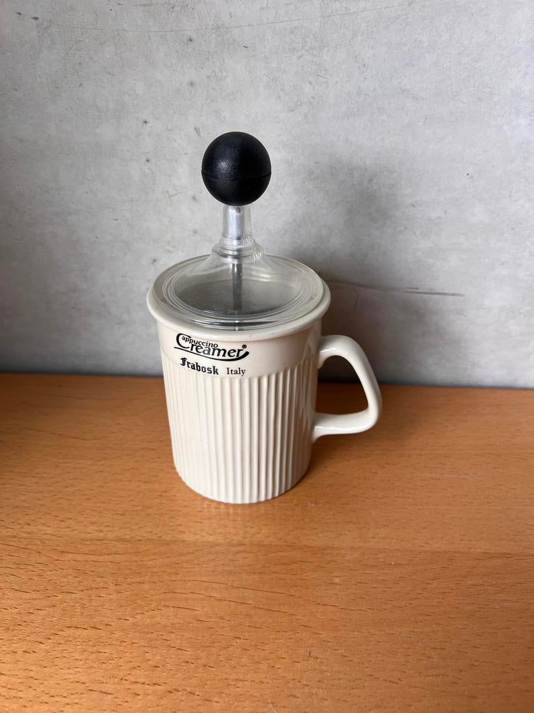 Handmatige Melkopschuimer - Cappuccino Creamer Frabosk Italy, Ophalen, Zo goed als nieuw, Handmatige melkopschuimer