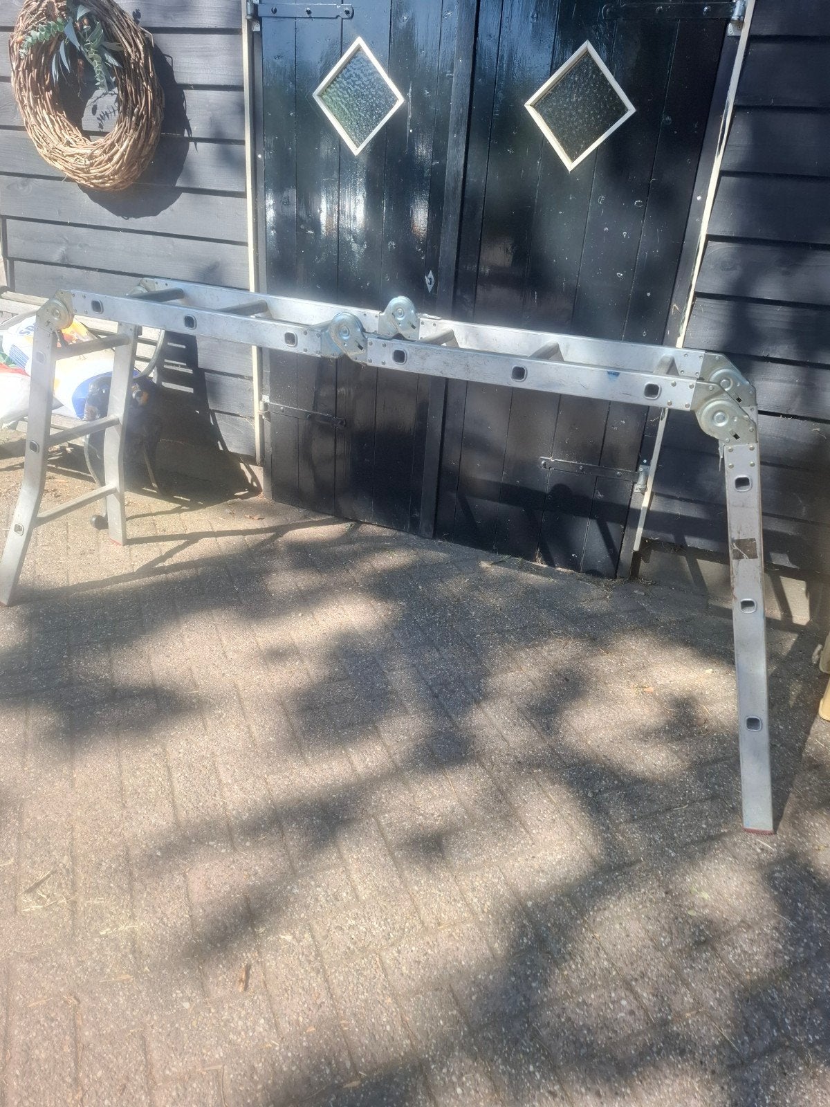 Vouwtrap, kniktrap, ook te gebruiken als kleine steiger, Ophalen, Zo goed als nieuw, Aluminium