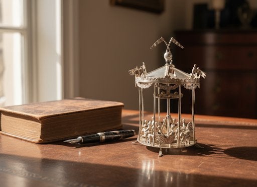 Zilveren miniatuur draaimolen, J. van Dijk, Hoorn, 1909