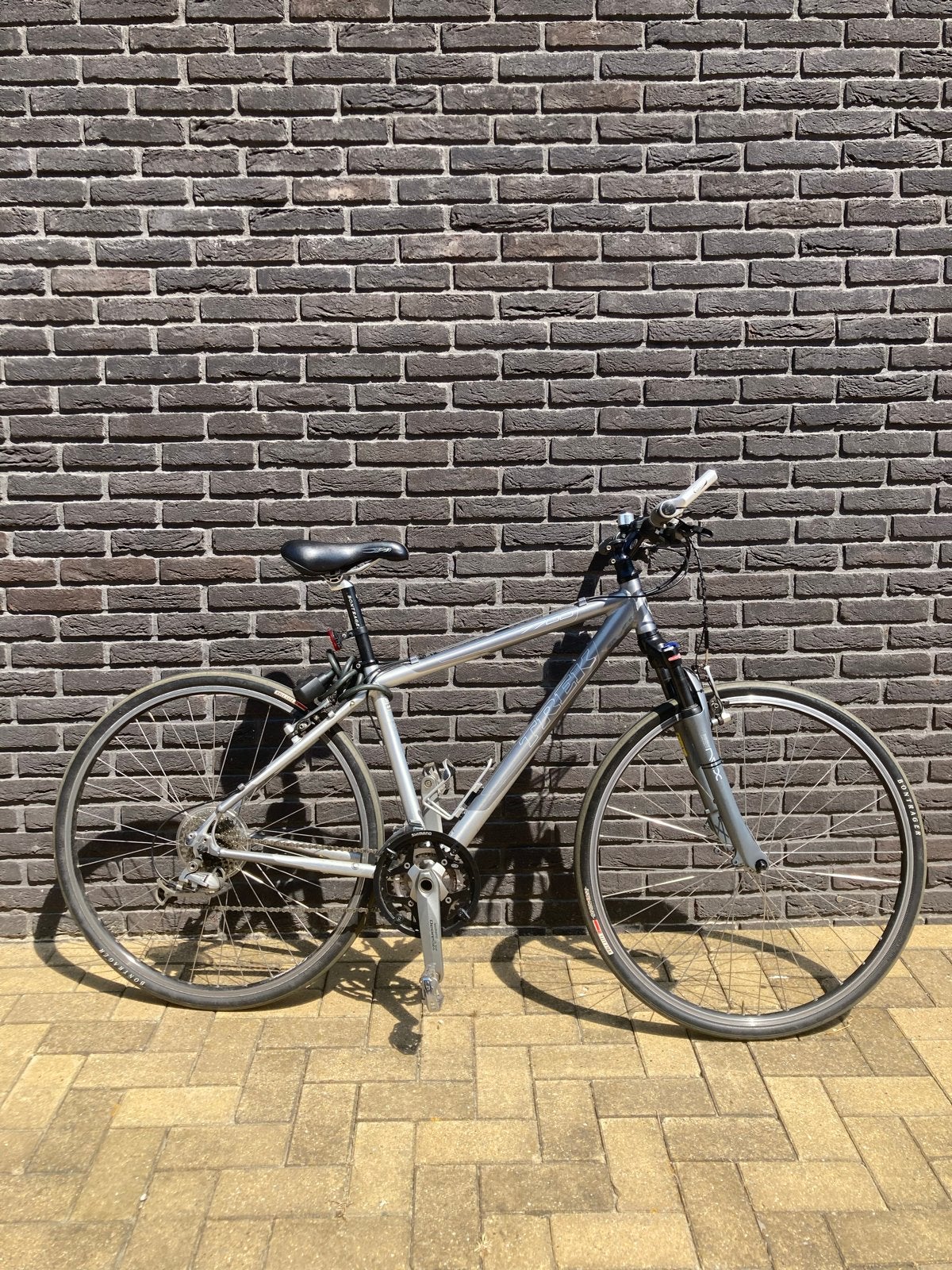 Trek fiets met 27 versnellingen en vering, 28 inch, Gebruikt, Vering, Velgrem