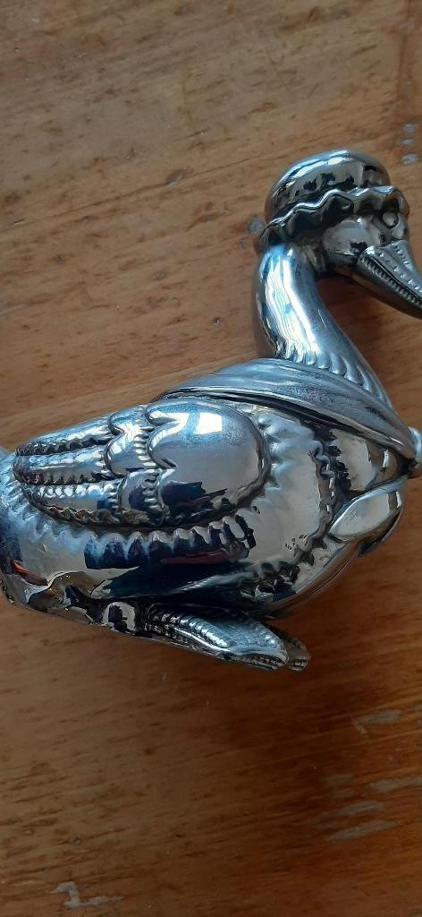 metalen gans spaarpot, Verzamelen, Spaarpotten, Ophalen of Verzenden, Zo goed als nieuw, Metaal of Blik, Overige thema's