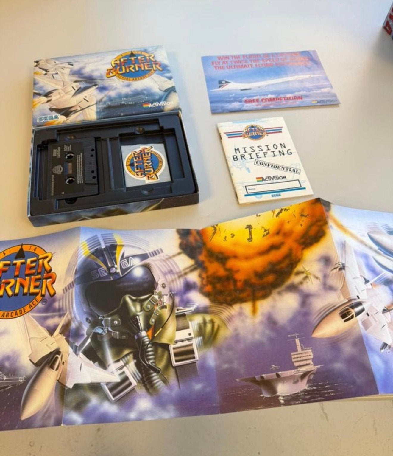 After Burner C64/128 Big Box CIB Activision Sega compleet, Ophalen of Verzenden, L, L, L