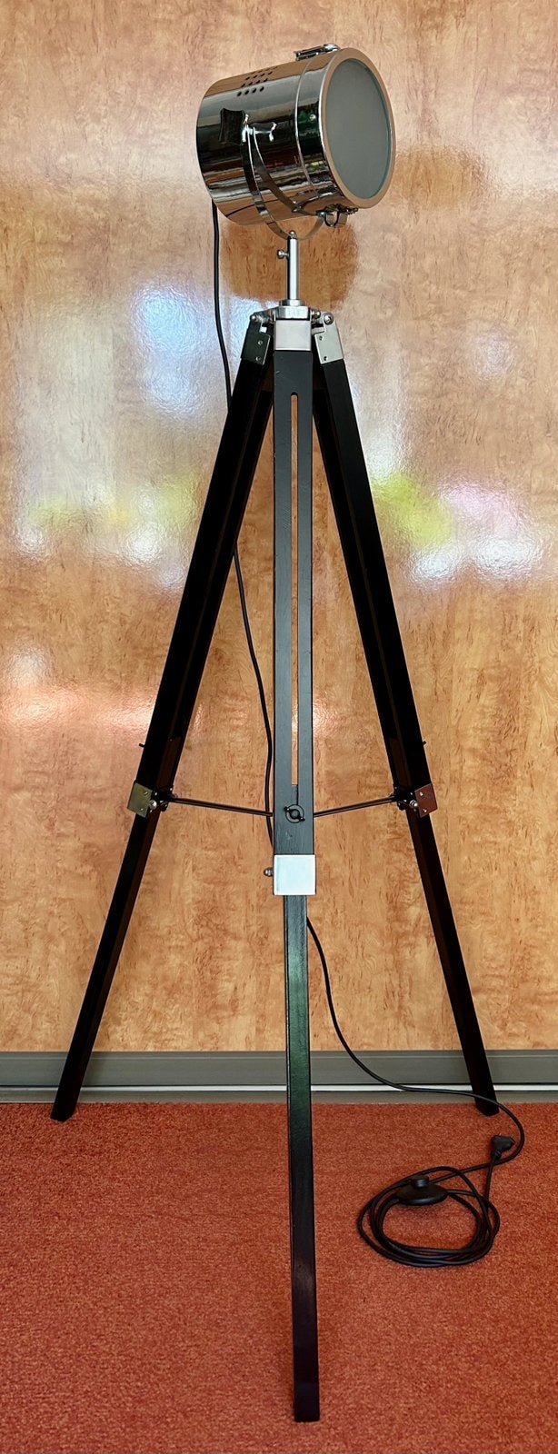 Staande retrolamp, Ophalen, Zo goed als nieuw, Metaal