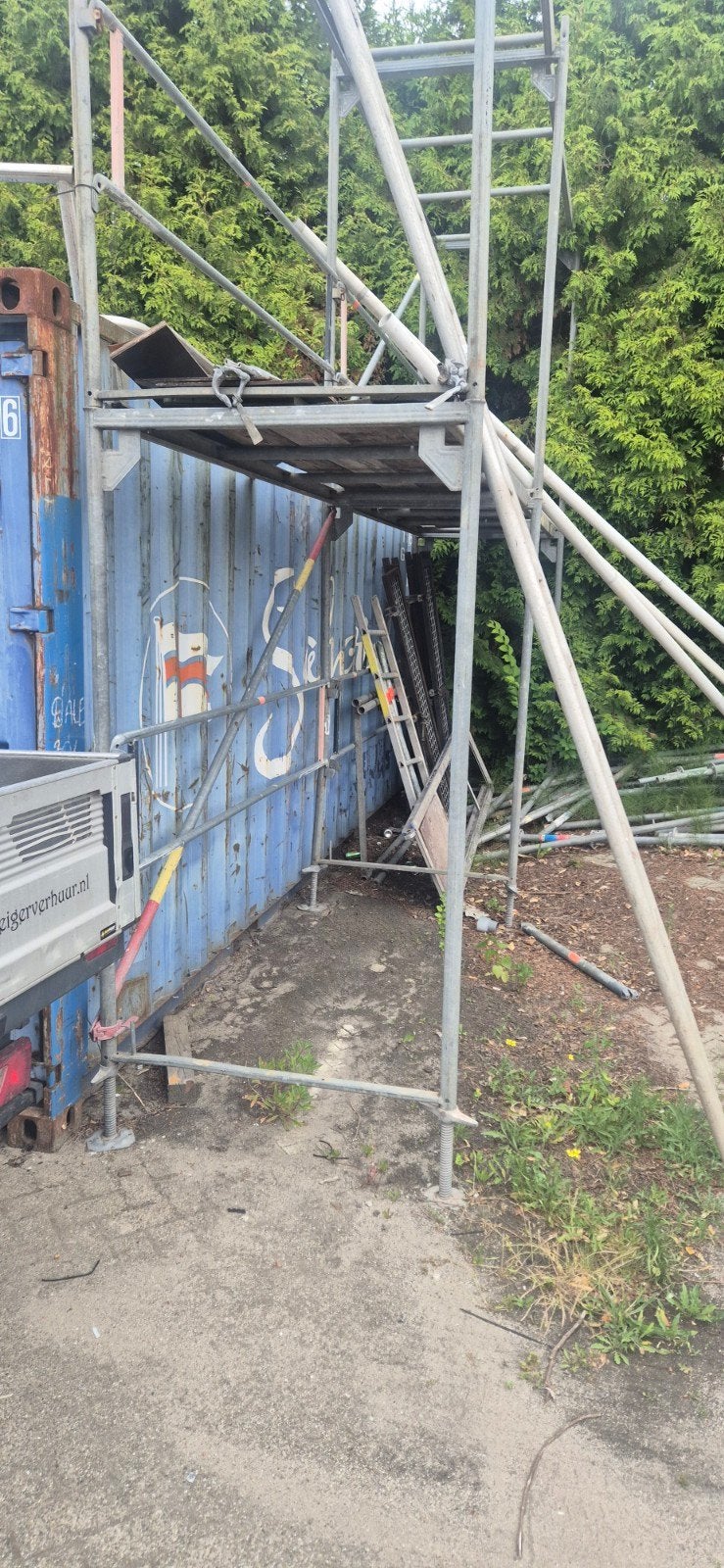 Gebruikte Steigerconstructie - Diverse Toepassingen, Doe-het-zelf en Verbouw, Steigers, Ophalen, Gebruikt, Rolsteiger of Kamersteiger