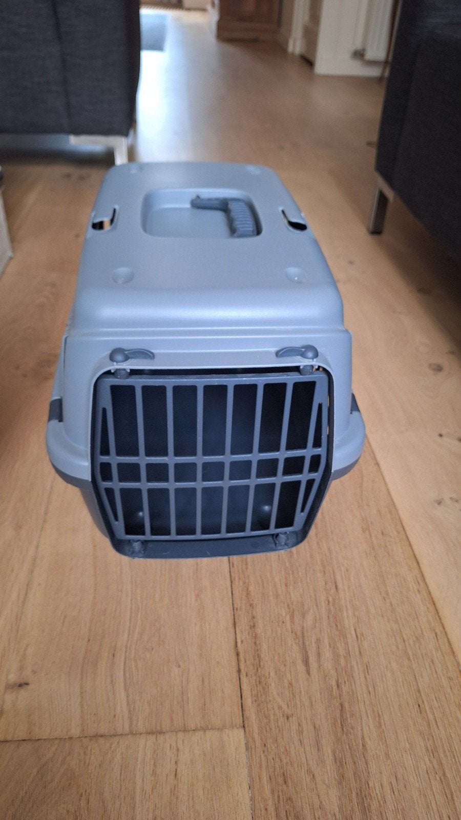 Kattenkoffer/reismand grijs, Ophalen, Gebruikt