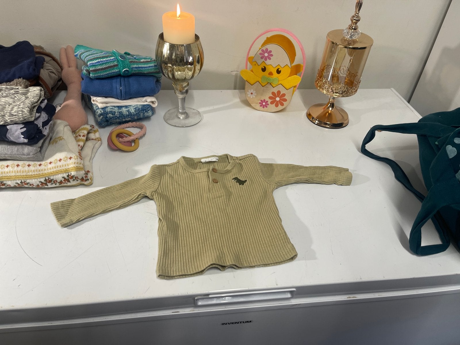 Baby kleren Feetje Longsleeve 'Rawrsome' Olijfgroen, Ophalen of Verzenden, Gebruikt, Jongetje of Meisje, Shirtje of Longsleeve