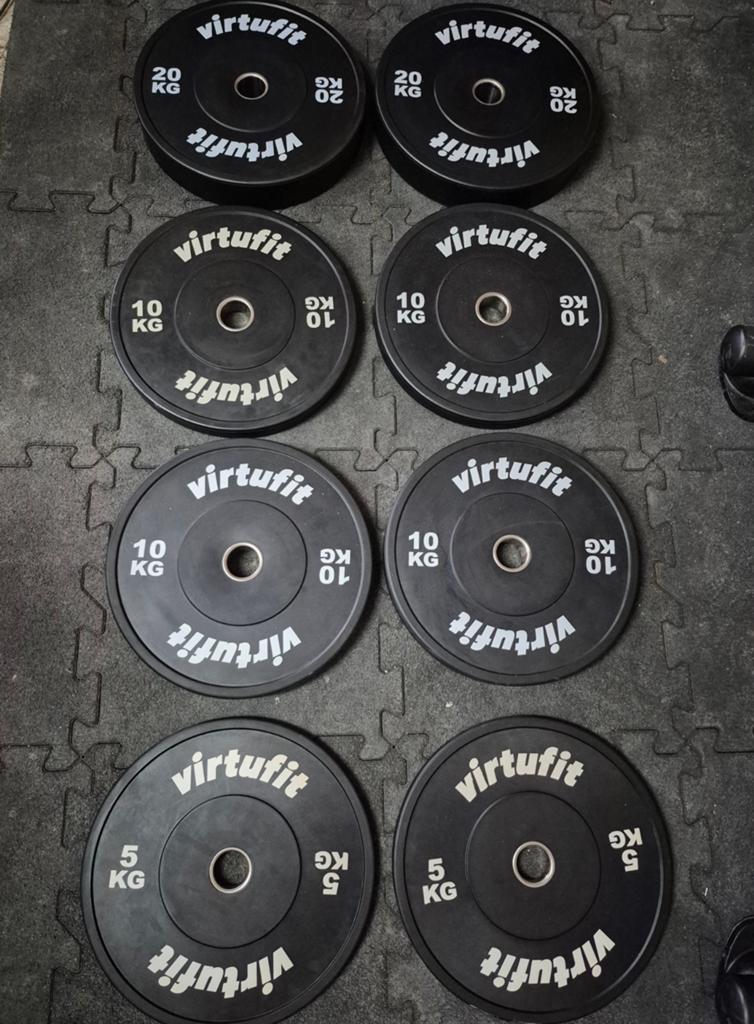 Nieuwe Bumperplates/Halterschijven Set (90kg), Ophalen, Nieuw, Benen, Halterschijven