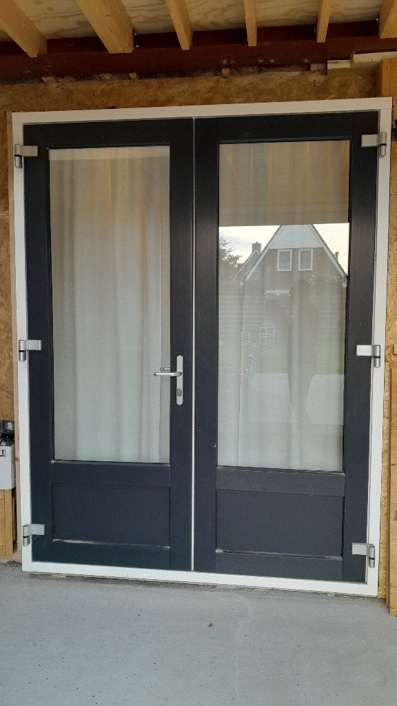 Kunststof tuindeuren, Doe-het-zelf en Verbouw, Ophalen, Kunststof, Deurkozijn, Zo goed als nieuw