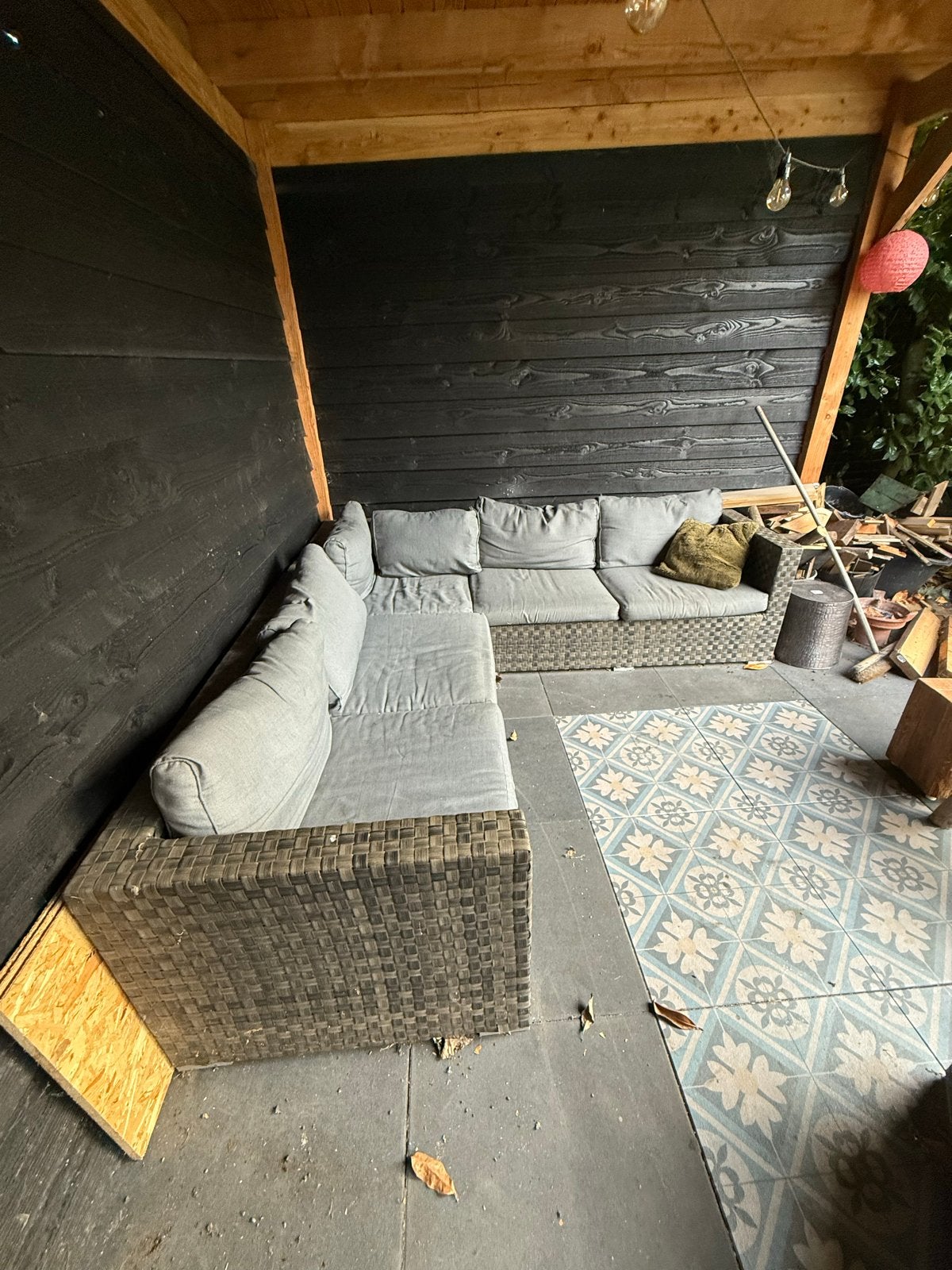 Gratis afhalen: Loungeset met Kussens, Tuin en Terras, Tuinsets en Loungesets, Ophalen, 5 zitplaatsen, Gebruikt, Loungeset