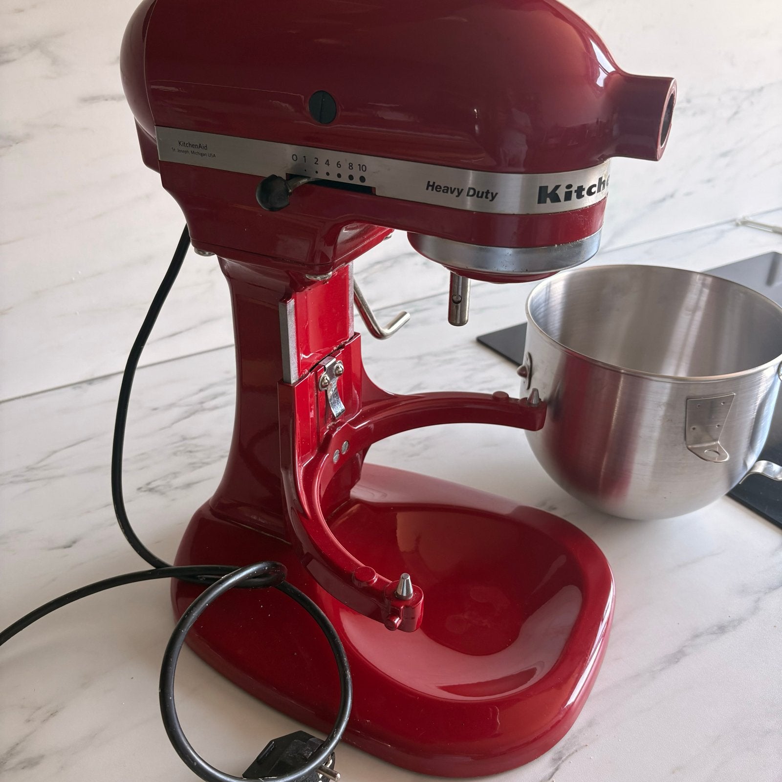 KitchenAid Heavy Duty Mixer - Model 5KPM5, Witgoed en Apparatuur, Keukenmixers, Ophalen, 4 liter of meer, Gebruikt, 3 snelheden of meer