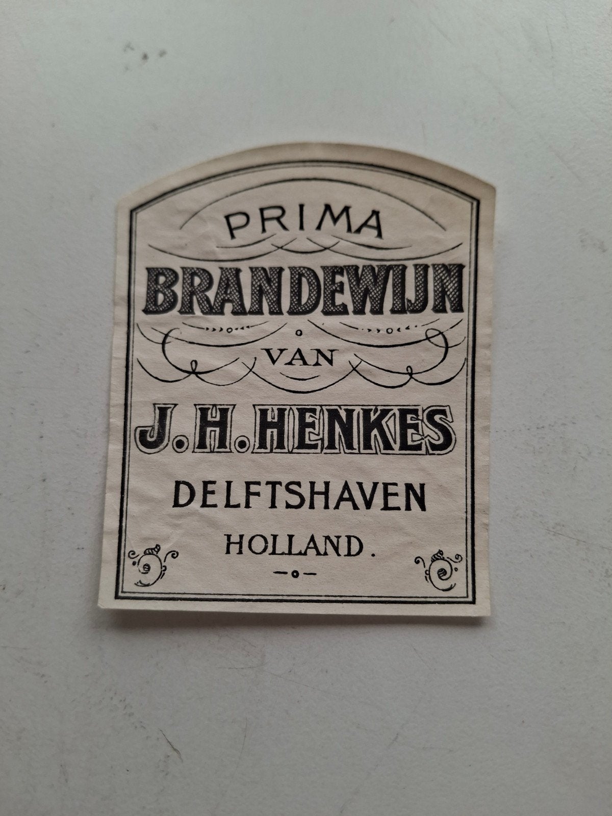 etiket Henkes Brandewijn, Verzamelen, Merken en Reclamevoorwerpen, Ophalen of Verzenden, Zo goed als nieuw, Overige typen