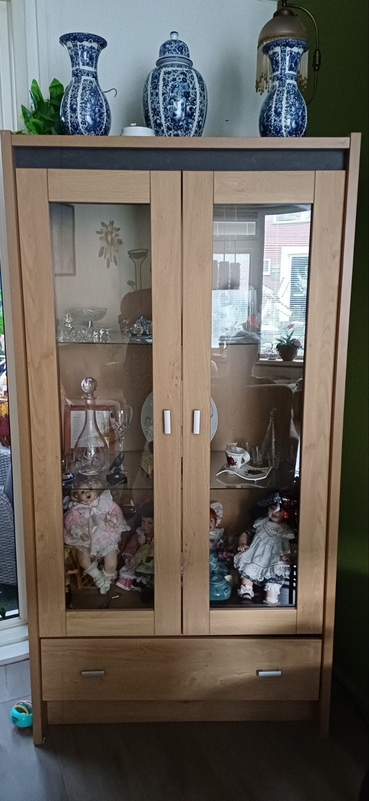 Vitrinekast, Ophalen, Gebruikt, 50 tot 100 cm, 150 tot 200 cm