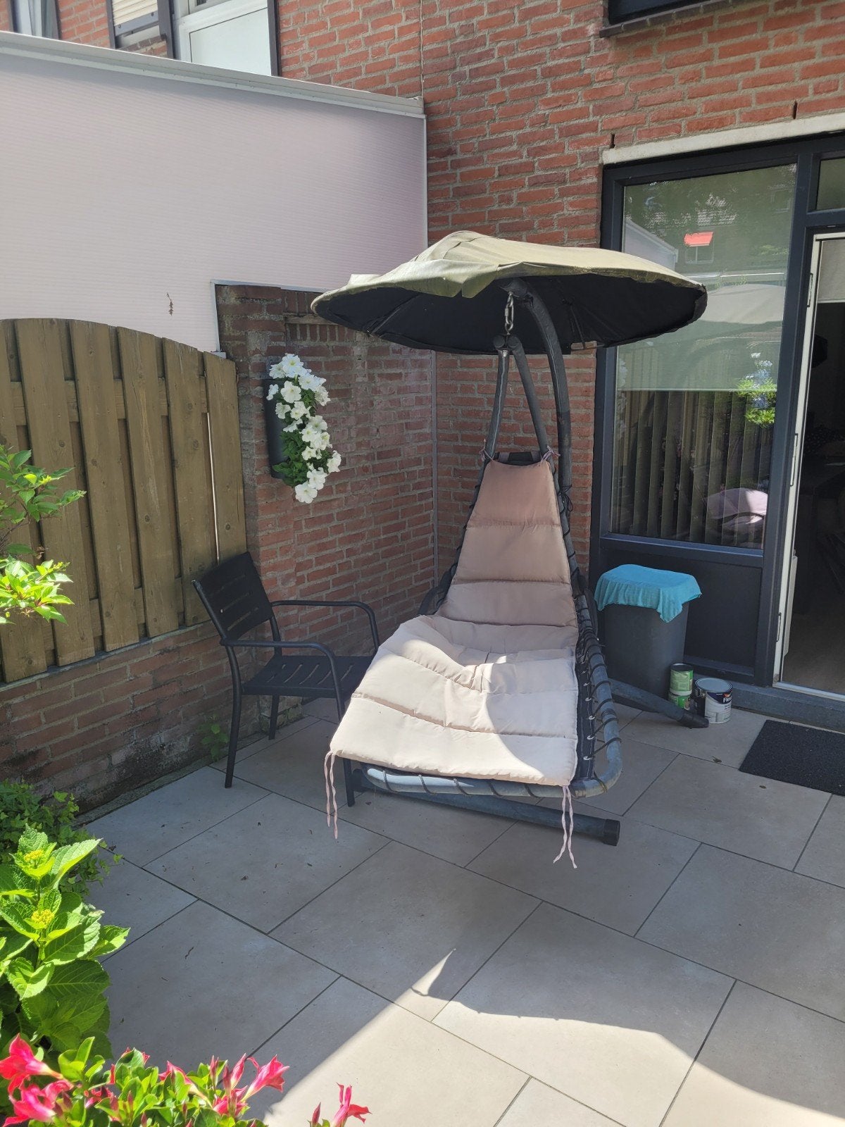 Hangstoel, Tuin en Terras, Tuinsets en Loungesets, Ophalen, Gebruikt, Overige materialen, 2 zitplaatsen