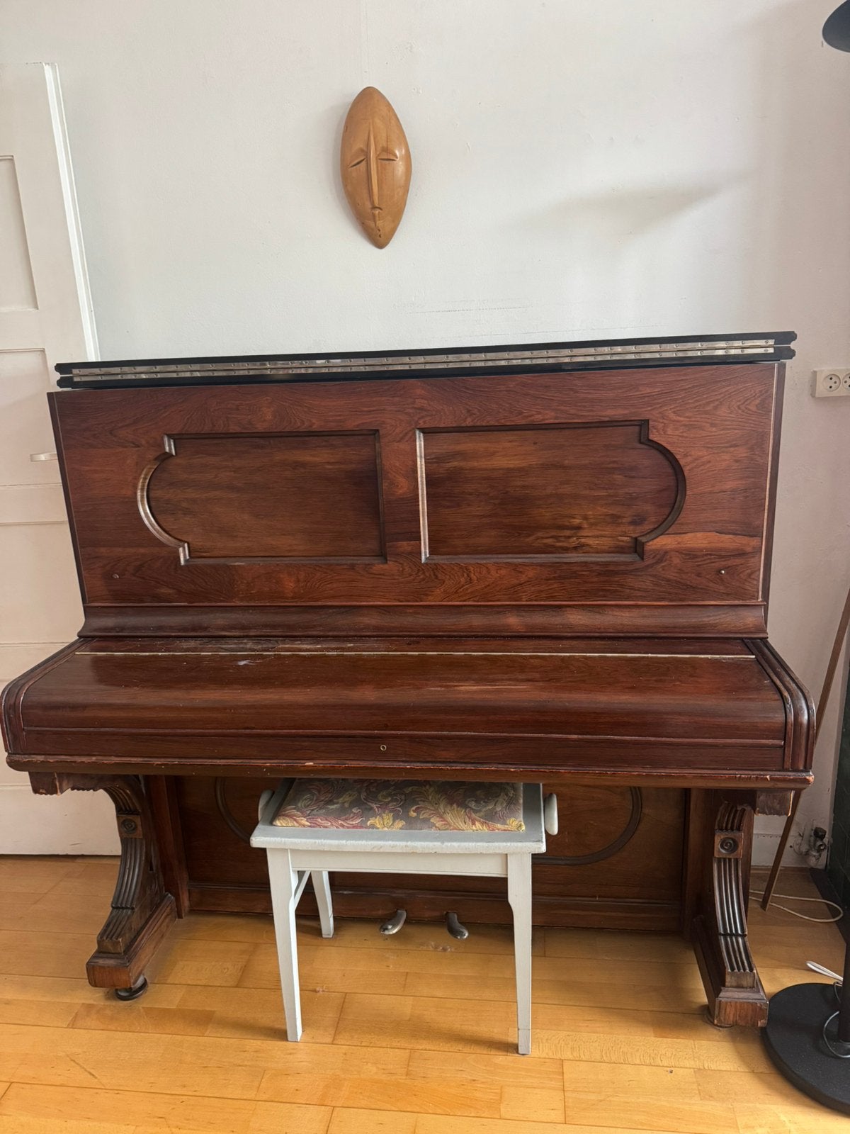 Steinway & Sons staande piano uit 1889 – serienummer 66279, Ophalen, Zo goed als nieuw, Zwart