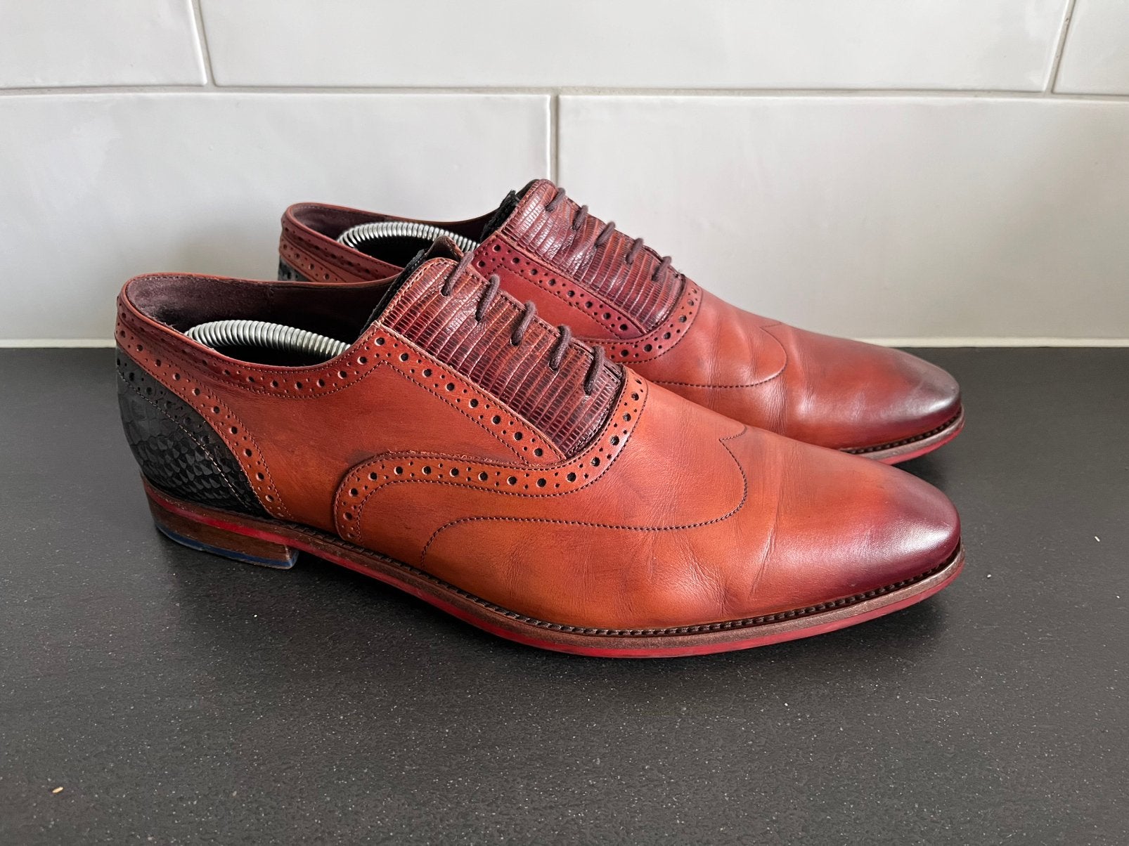Floris van Bommel herenschoenen maat 9 / 43, Bruin, Floris, Floris, Ophalen of Verzenden