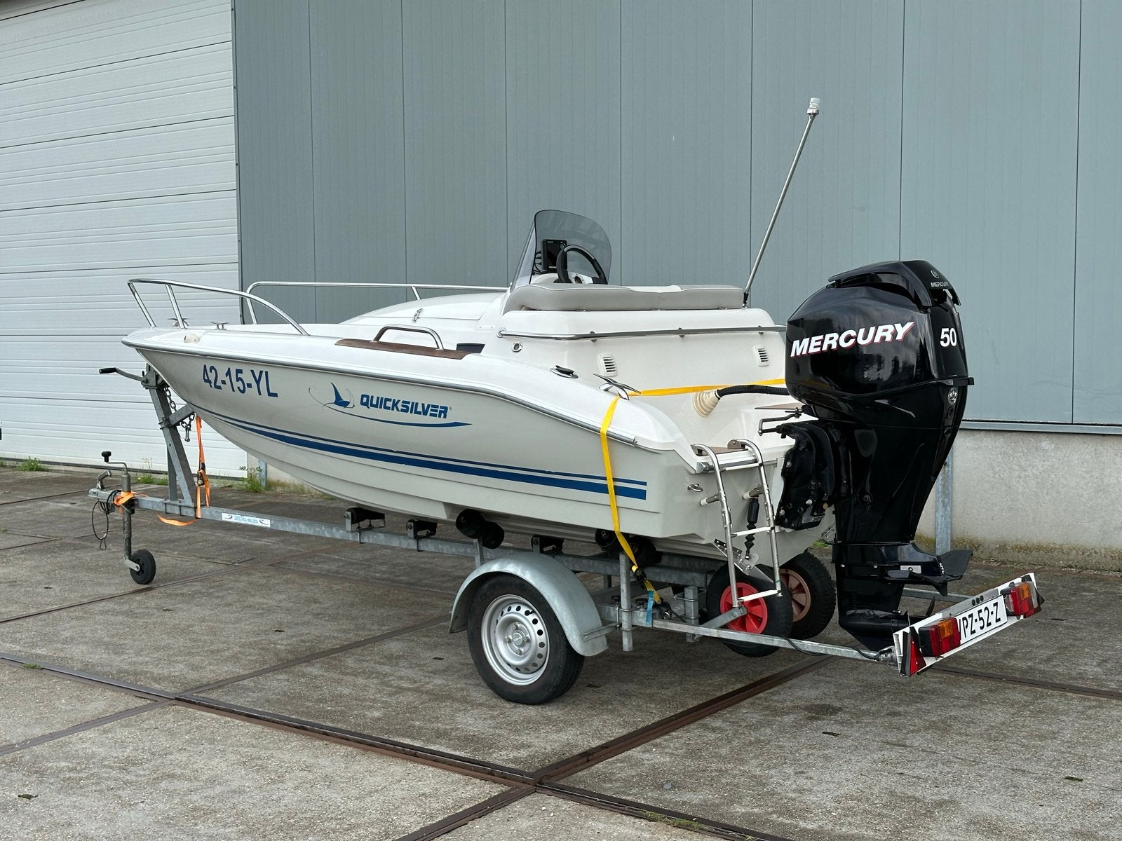 Consoleboot QuickSilver 425 met 50 pk Mercury en trailer!, Ophalen, Gebruikt, Viertaktmotor, Quicksilver