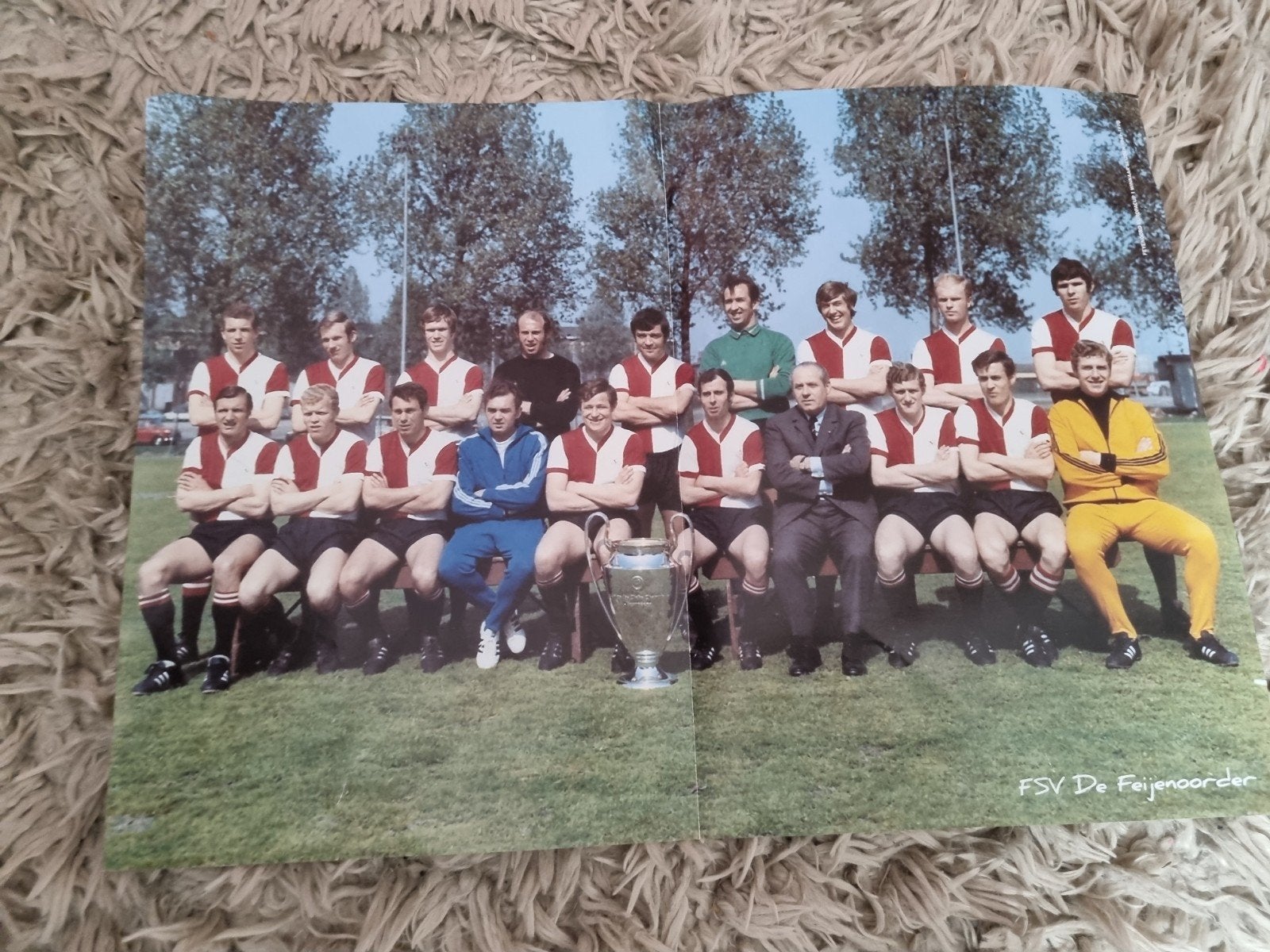 oude FSV De Feijenoorder elftal foto, Ophalen of Verzenden, Gebruikt, Feyenoord, Poster, Plaatje of Sticker