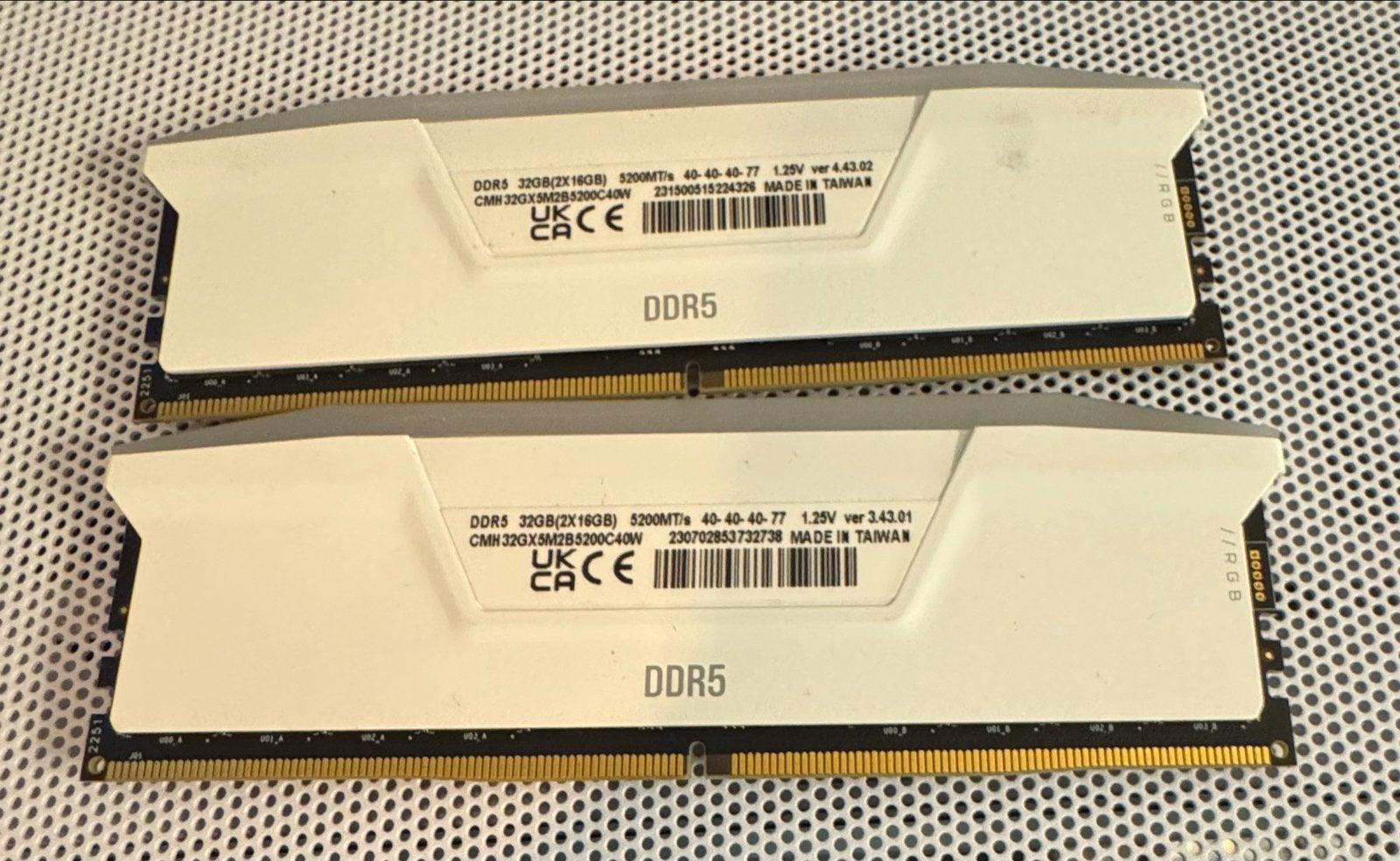 DDR5 RAM 32GB (2x16GB) 5200MT/s - Zo goed als nieuw, 32 GB, Ophalen of Verzenden, Zo goed als nieuw, .