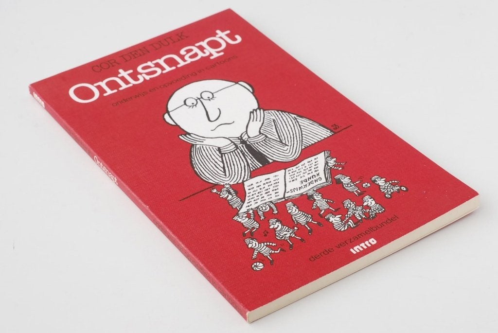 Cartoonboek Ontsnapt – Cor den Dulk (Uitgave Intro), Boeken, Humor, Verzenden, Zo goed als nieuw, Cartoons