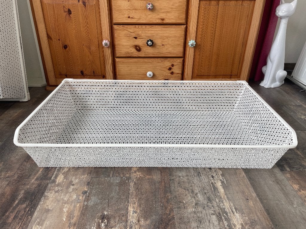 IKEA KOMPLEMENT Fijndraadmand, wit, 100x58 cm, Ophalen, 50 tot 100 cm, Zo goed als nieuw, Minder dan 100 cm