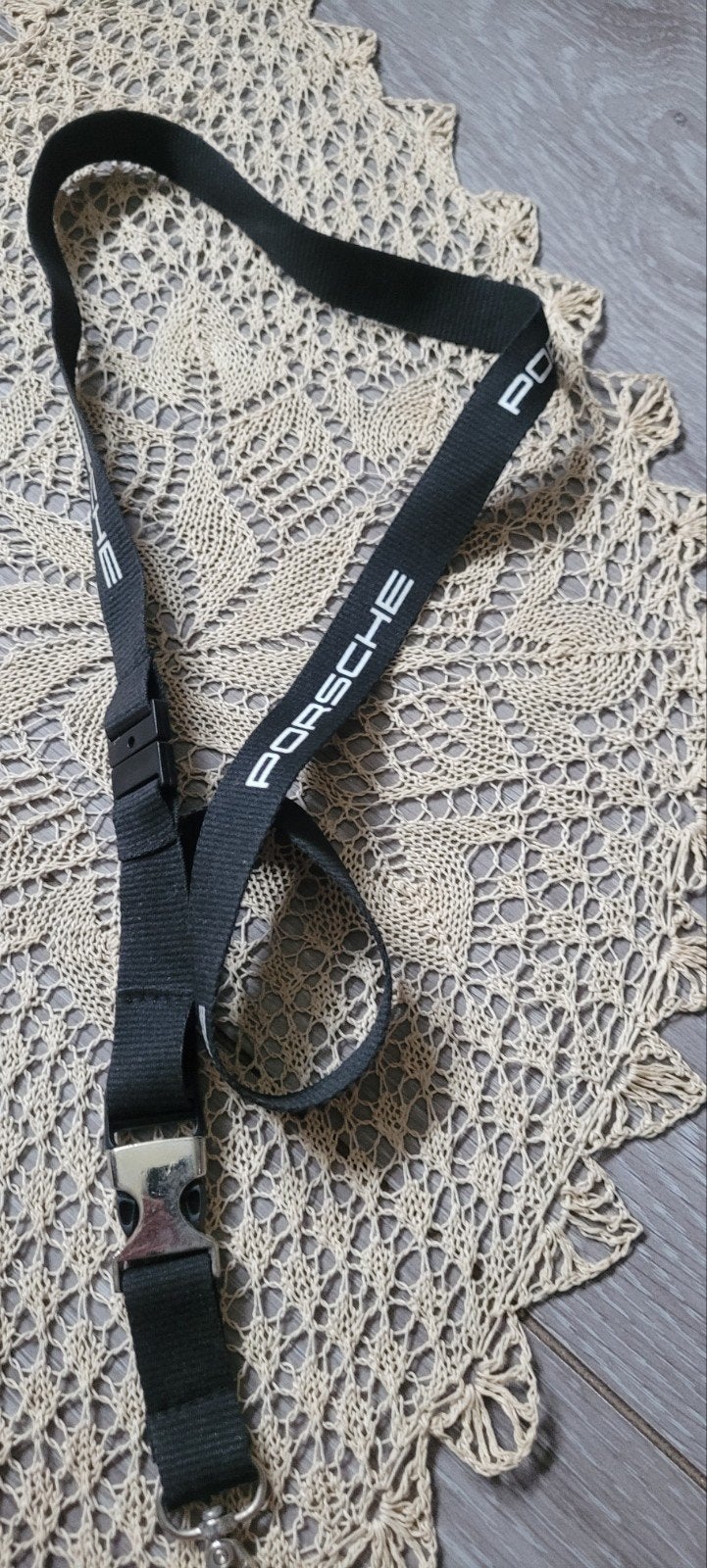 Porsche Lanyard - Zwart met wit logo, Ophalen of Verzenden, Nieuw, Auto's