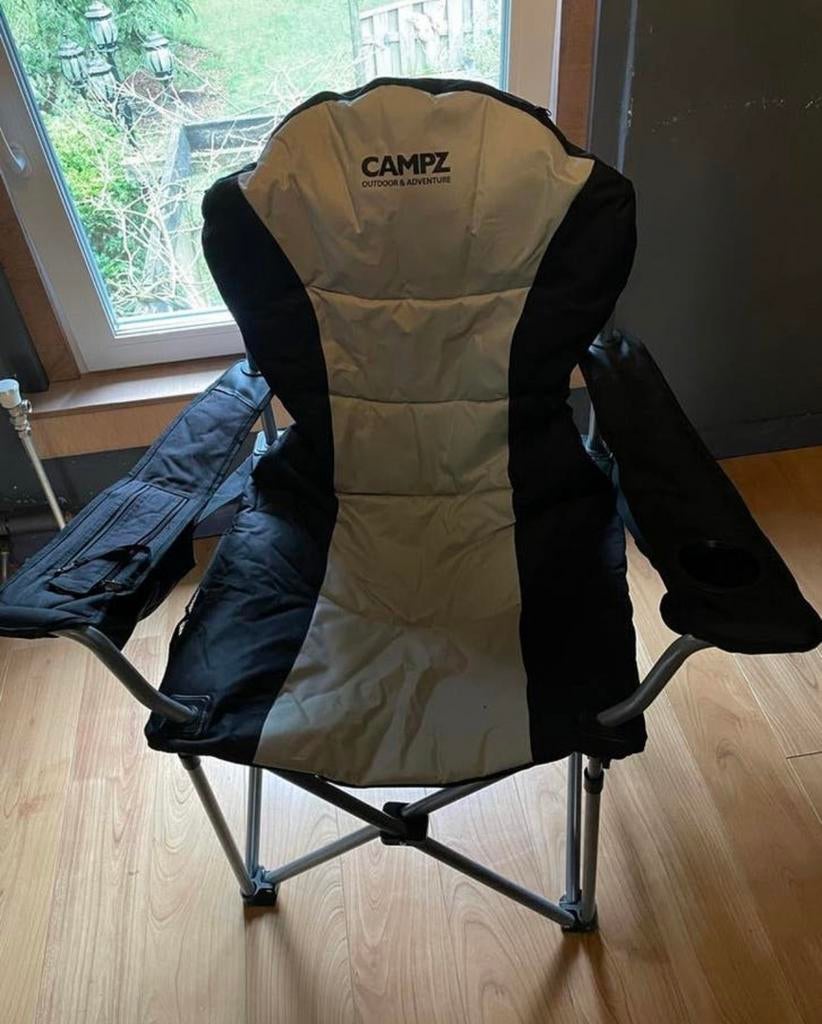 2x Campz Outdoor Stoel met Bekerhouder & Koelvak, Ophalen of Verzenden, Zo goed als nieuw, Campingstoel